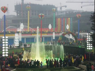 重庆音乐喷泉设计制作，光华世纪广场音乐喷泉